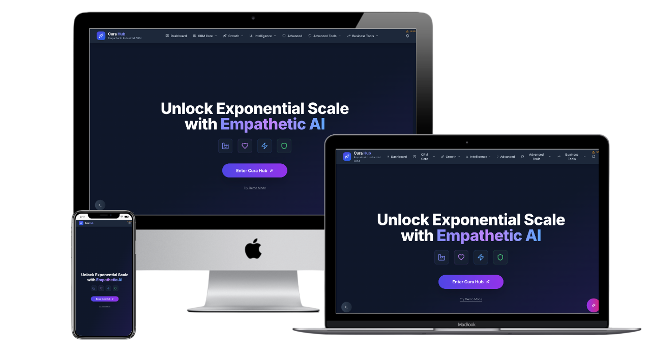 Cura Hub AI CRM dashboard metrics